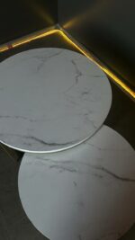 Журнальний столик  Loft Double  білий мармур метал золото - Зображення 3