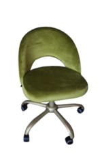 Стілець Mood на колесах — тканина Жасмін 36, золота база