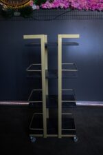 Візок косметологічний 03 метал золото чорний мармур - Зображення 2