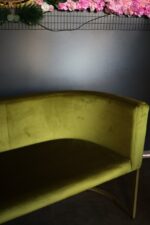 Диван Loft Oval зелений велюр, золота ніжка - Зображення 2