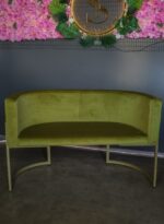 Диван Loft Oval зелений велюр, золота ніжка - Зображення 3