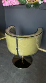 Чохол на перукарське крісло Oval прозорий, чорна окантовка - Зображення 3