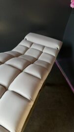 Кушетка Loft з регулюванням узголів’я, квадратна прошивка, золота основа - Зображення 4