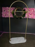 Вішак 03 метал золото білий мармур - Зображення 3