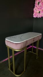 Стіл Art Lux квадрат із шухлядою, золото, білий мармур | Б’юті / туалетний стіл - Зображення 4