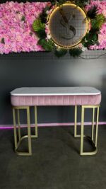 Стіл Art Lux квадрат із шухлядою, золото, білий мармур | Б’юті / туалетний стіл - Зображення 5