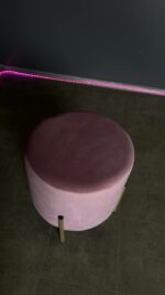 Пуф циліндр Loft, велюр, золота основа | М’який пуф для дому та салону - Зображення 4