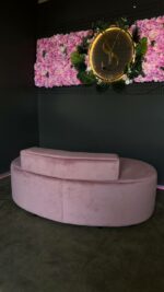 Диван Luna 160 см рожевий велюр | Диван для зони очікування, салону краси та дому - Зображення 5