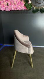 Купити стілець Classic велюр бежевий золото | М’який стілець для кухні, салону та дому - Зображення 3