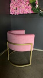 Купити крісло Loft овал золото рожевий велюр | Крісло для салону краси та інтер’єру - Зображення 5