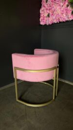 Купити крісло Loft овал золото рожевий велюр | Крісло для салону краси та інтер’єру - Зображення 6