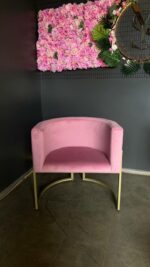 Купити крісло Loft овал золото рожевий велюр | Крісло для салону краси та інтер’єру - Зображення 7