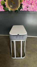 Стіл Art Lux Plus сірий велюр срібні ніжки – туалетний столик з шухлядою - Зображення 4