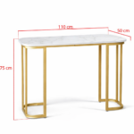 Манікюрний стіл Elegance білий мармур золото