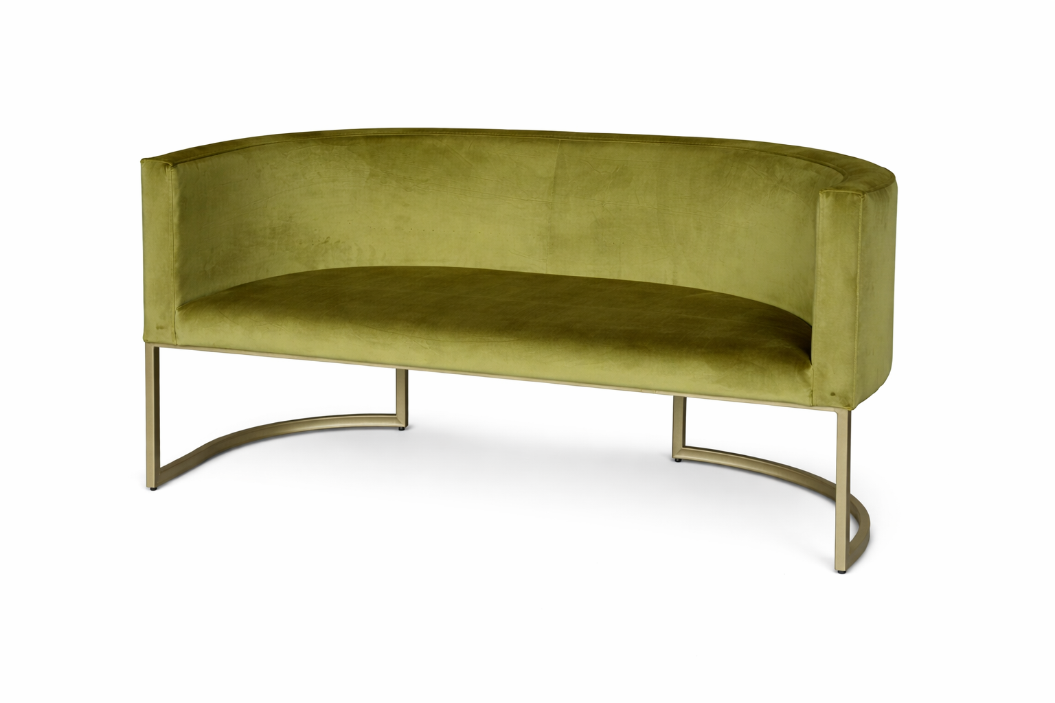 ChatGPT Image 19 мар. 2026 г., 09_22_35 Диван Loft Oval зелений велюр, золота ніжка - Зображення 1