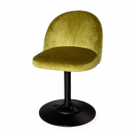 Стілець Soft зелений велюр, барна ніжка чорна