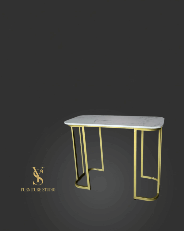 Манікюрний стіл Elegance білий мармур золото
