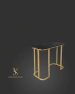 Стіл Elegance — чорний мармур, золоті ніжки - Зображення 2