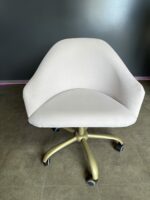 Стілець Classic на колесах золото велюр бежевий - Зображення 2