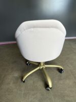 Стілець Classic на колесах золото велюр бежевий - Зображення 4