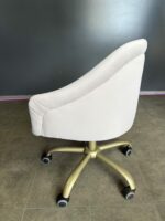 Стілець Classic на колесах золото велюр бежевий - Зображення 5