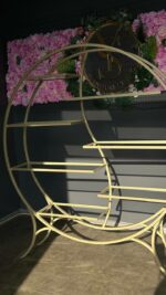 Стелаж круглий золото зі скляними полицями 150×172 | Декоративний стелаж loft - Зображення 5