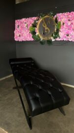 Кушетка лофт каретна чорна екошкіра з регулюванням | Кушетка для салону краси - Зображення 3