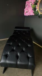 Кушетка лофт каретна чорна екошкіра з регулюванням | Кушетка для салону краси - Зображення 4