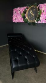 Кушетка лофт каретна чорна екошкіра з регулюванням | Кушетка для салону краси - Зображення 6