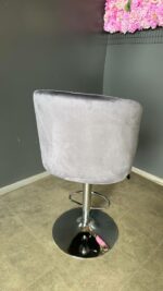 Стілець Олсей барний срібло сірий велюр | Крісло для салону краси - Зображення 4