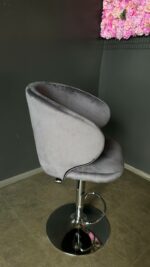 Стілець Олсей барний срібло сірий велюр | Крісло для салону краси - Зображення 5