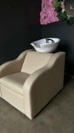 Мийка перукарська Вайб бежева з білою керамікою | Мийка для салону краси - Зображення 4