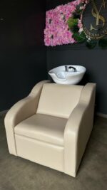 Мийка перукарська Вайб бежева з білою керамікою | Мийка для салону краси - Зображення 2