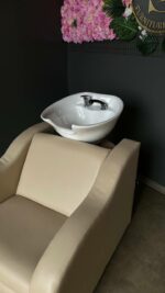 Мийка перукарська Вайб бежева з білою керамікою | Мийка для салону краси - Зображення 6