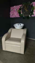 Мийка перукарська Вайб бежева з білою керамікою | Мийка для салону краси - Зображення 5