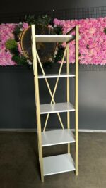 Пенал Loft Gold White – металевий пенал з полицями, біле ДСП, золото - Зображення 3