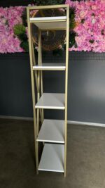 Пенал Loft Gold White – металевий пенал з полицями, біле ДСП, золото - Зображення 6