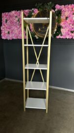 Пенал Loft Gold White – металевий пенал з полицями, біле ДСП, золото - Зображення 7