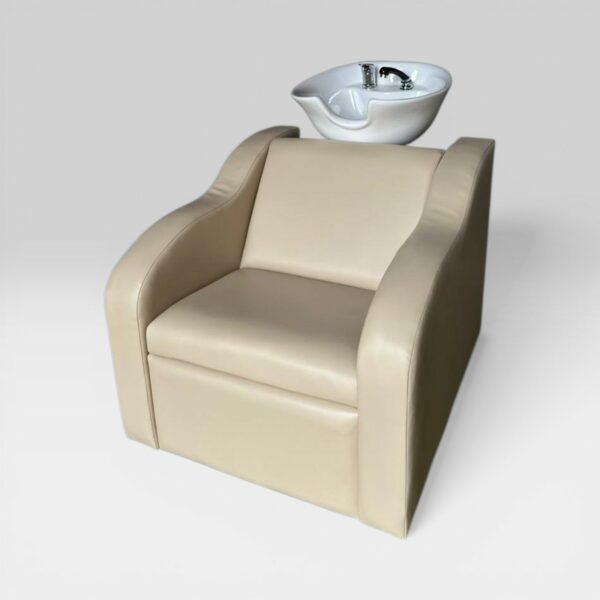 Мийка перукарська Вайб бежева з білою керамікою | Мийка для салону краси